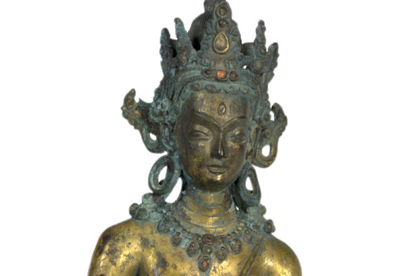 S202000030 十三十五世紀 尼泊爾 鎏金銅蓮花手菩薩立像上